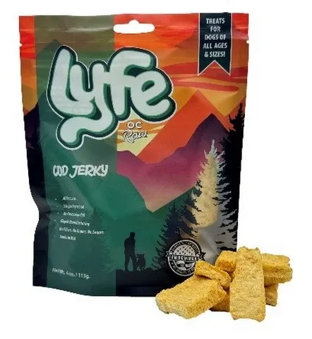 4oz OC Raw Lyfe Cod Jerky - Treats